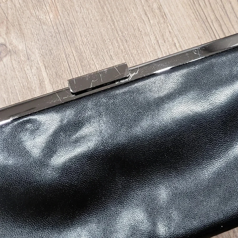 Aldo Black Chain Strap Clutch Purse